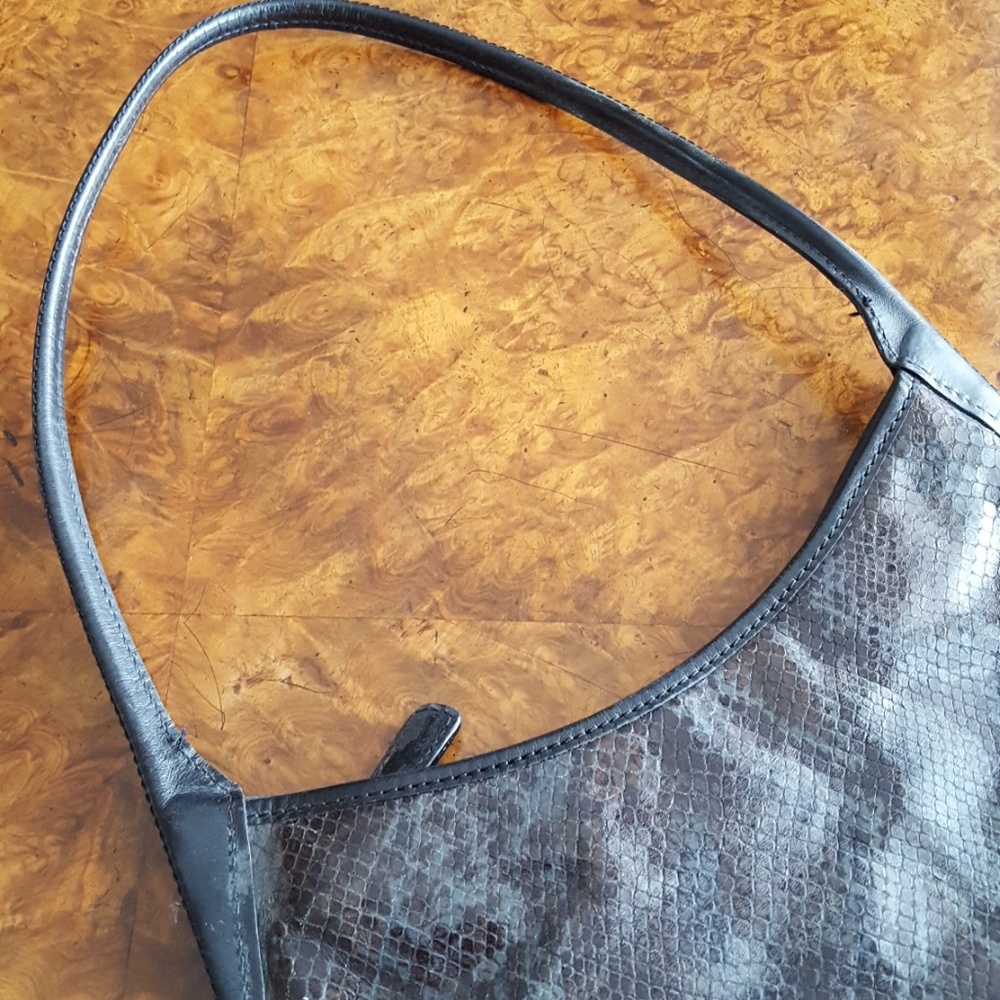 Maxx Python Embossed Shoulder Bag - Picture 4 of 8